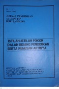 ISTILAH ISTILAH POKO DALAM BIDANG PENDIDIKAN SERTA RUMUSAN ARTINYA