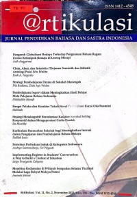 ARTIKULASI: Jrunal Pendidikan Bahasa dan Sastra Indonesia