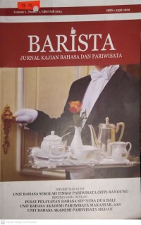 BARISTA JURNAL KAJIAN BAHASA DAN PARIWISATA