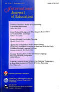 INTERNATIONAL JOURNAL OF EDUCATION