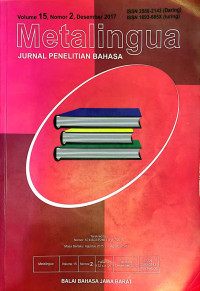METALIGUA: Jurnal Penelitian Bahasa