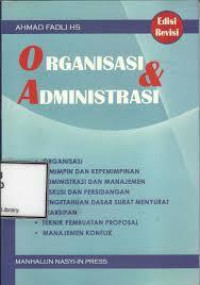 ORGANISASI & ADMINISTRASI