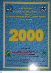 BUKU INFOEMASI PERGURUAN TINGGI SWASTA DAN LEMBAGA PENDIDIKAN /PELATIHAN SWASTA