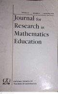 JURNAL FOR RESEARCH IN MATHEMATICA EDUCATION