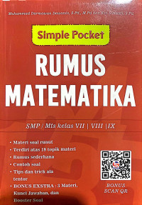 Simpel Pocket: Rumus Matematika SMP / Mts Kelas VII / VIII / IX
