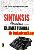 SINTAKSIS Memahami KALIMAT TUNGGAL